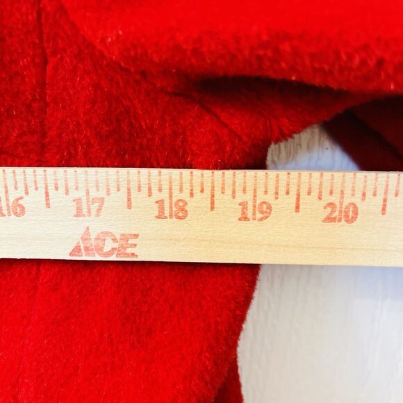 Vtg Styled by Stratton Red Wool Coat Mink Fur Collar 50s 60s Jackie O Union USA - Picture 7 of 16